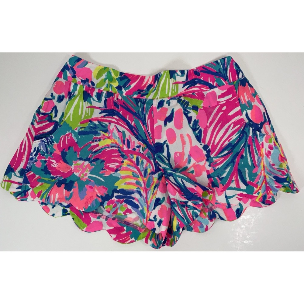 NWOT Women's Lilly Pulitzer Dahlia Scalloped Shorts Gumbo Limbo‎ Pink Small